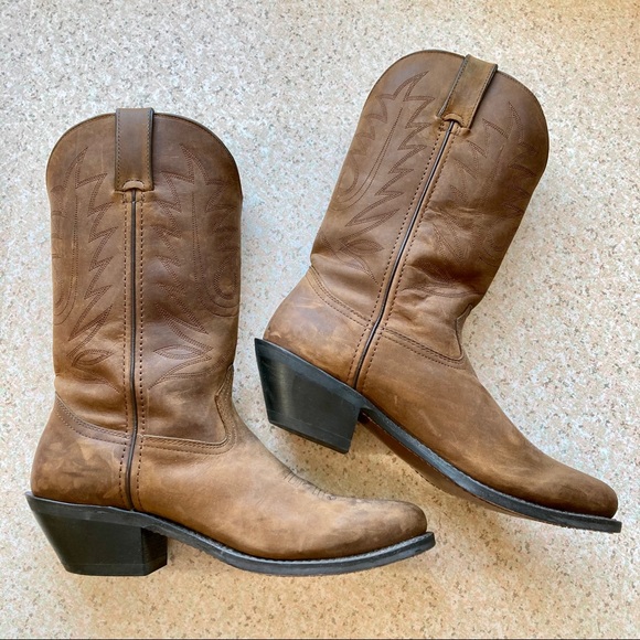 Durango Rustic Brown Leather Western Cowboy Boots - Picture 6 of 12